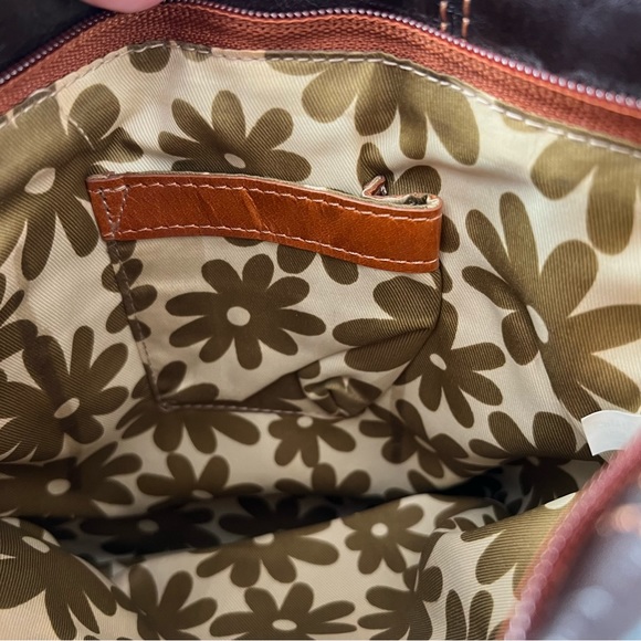 NINO BOSSI Brown and Cognac Leather Crossbody Bag - Picture 11 of 15